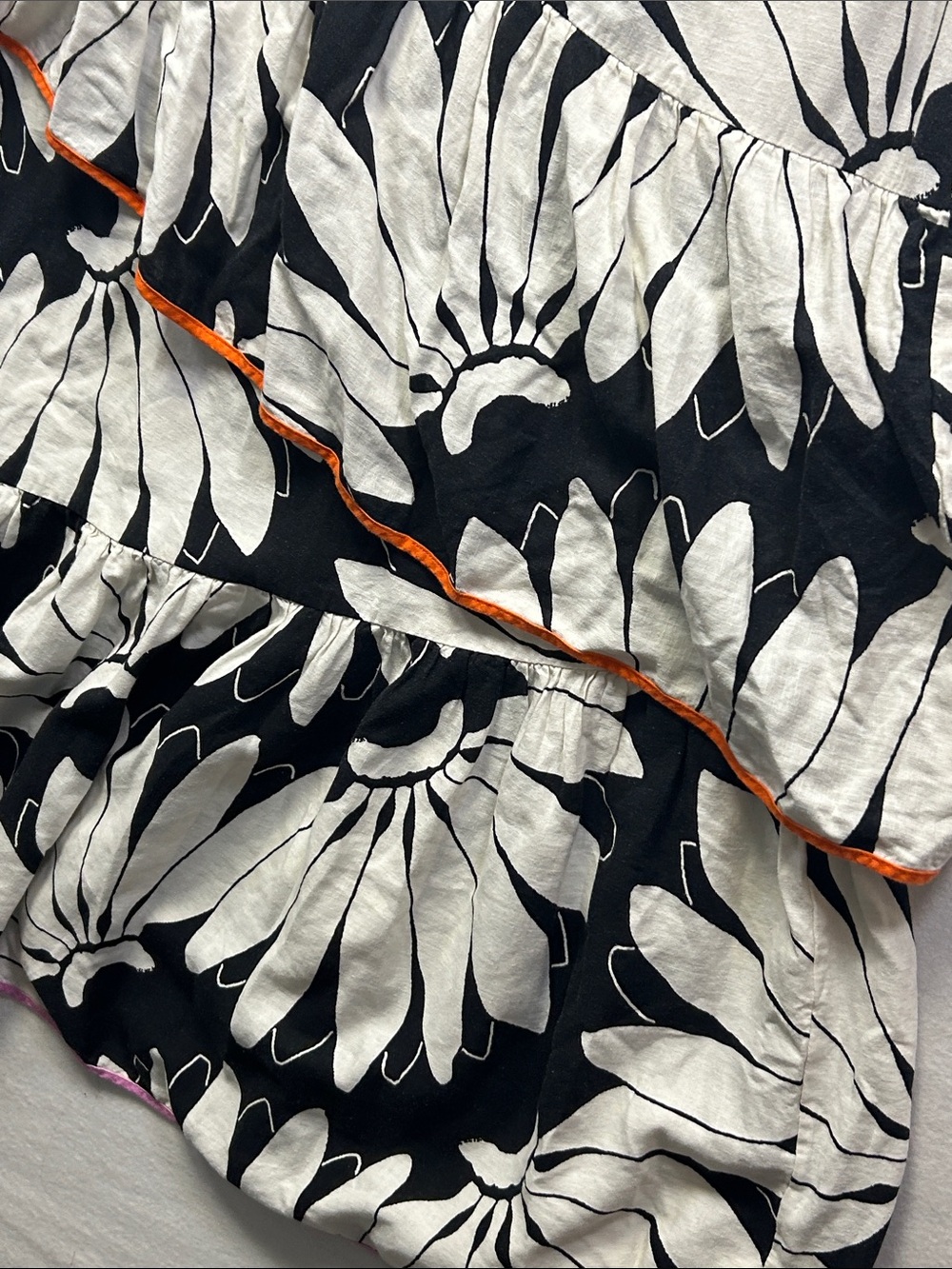 FARM Rio Black & White Floral Maxi Dress with Color-Trim Accents - Picture 6 of 8